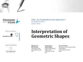 Interpretation of Geometric Shapes