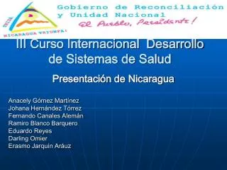 iii curso internacional desarrollo de sistemas de salud