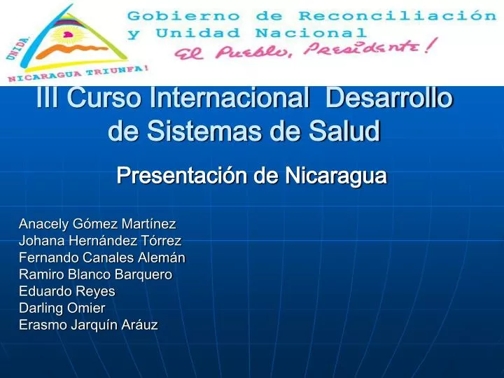 iii curso internacional desarrollo de sistemas de salud