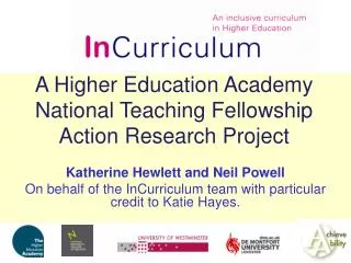 A Higher Education Academy National Teaching Fellowship Action Research Project