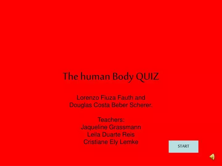 the human body quiz