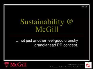 Sustainability @ McGill