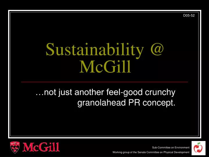 sustainability @ mcgill