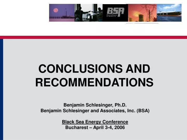 conclusions and recommendations