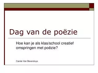 dag van de po zie