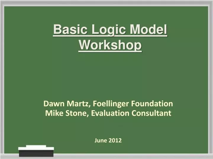 basic logic model workshop