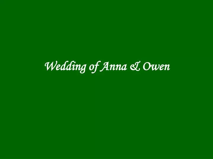wedding of anna owen