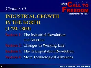 INDUSTRIAL GROWTH IN THE NORTH (1790-1860)