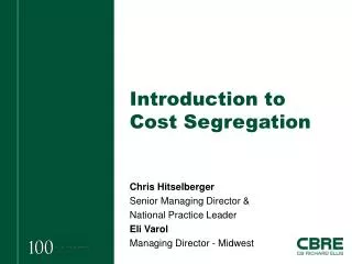 introduction to cost segregation