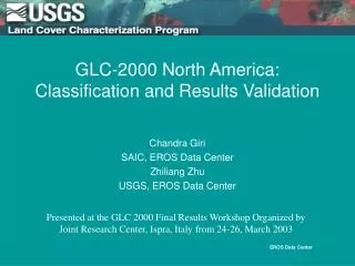 GLC-2000 North America: Classification and Results Validation