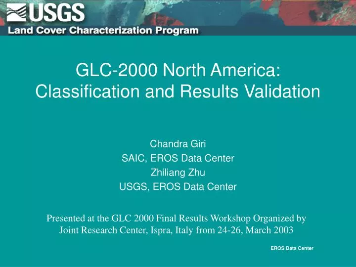 glc 2000 north america classification and results validation