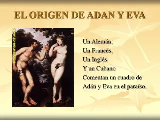 el origen de adan y eva