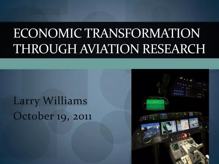 economic transformation through aviation research