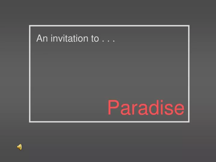 an invitation to