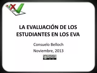 la evaluaci n de los estudiantes en los eva