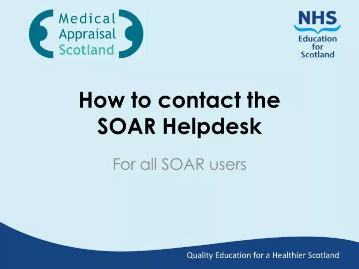 how to contact the soar helpdesk