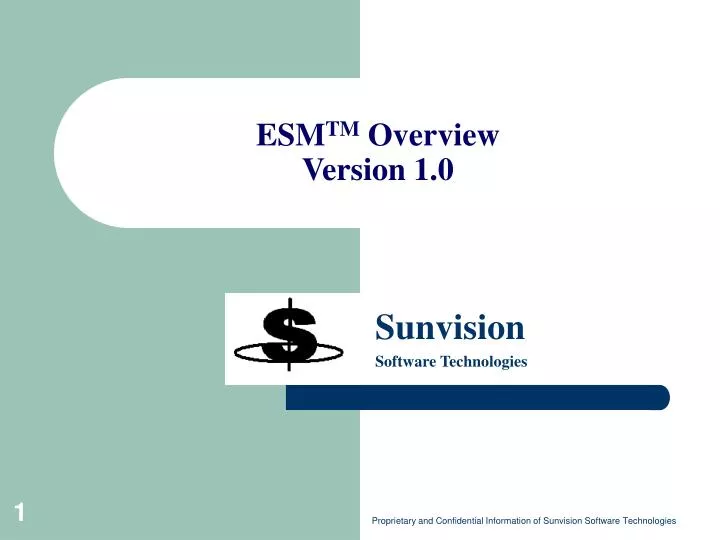 esm tm overview version 1 0