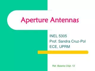 Aperture Antennas