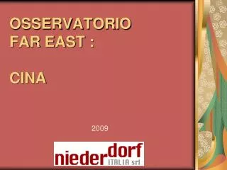 osservatorio far east cina