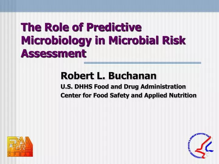 the role of predictive microbiology in microbial risk assessment