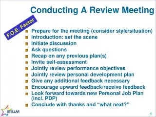 Conducting A Review Meeting