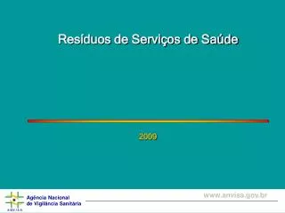 res duos de servi os de sa de 2009