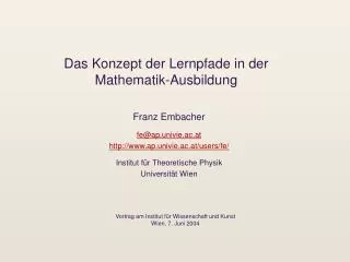 das konzept der lernpfade in der mathematik ausbildung