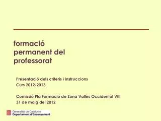 formaci permanent del professorat