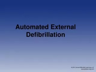 automated external defibrillation