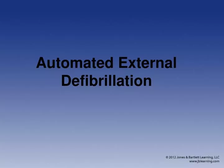 automated external defibrillation