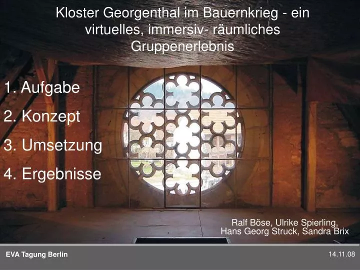 kloster georgenthal im bauernkrieg ein virtuelles immersiv r umliches gruppenerlebnis