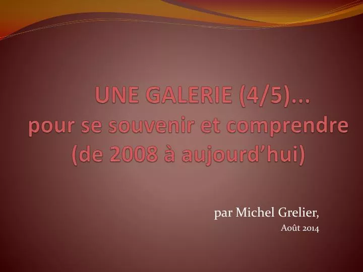 une galerie 4 5 pour se souvenir et comprendre de 2008 aujourd hui