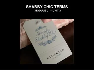 SHABBY CHIC TERMS