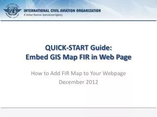 QUICK-START Guide: Embed GIS Map FIR in Web Page
