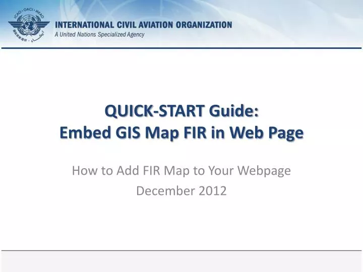 quick start guide embed gis map fir in web page