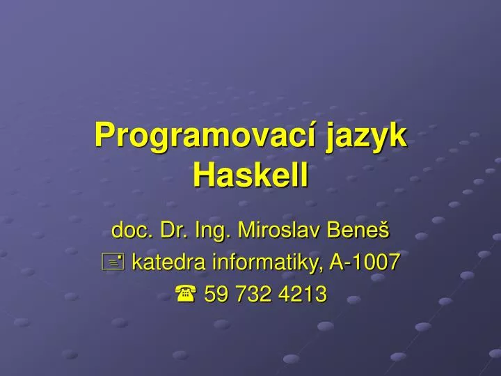 programovac jazyk haskell