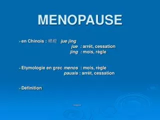 menopause