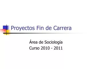 proyectos fin de carrera