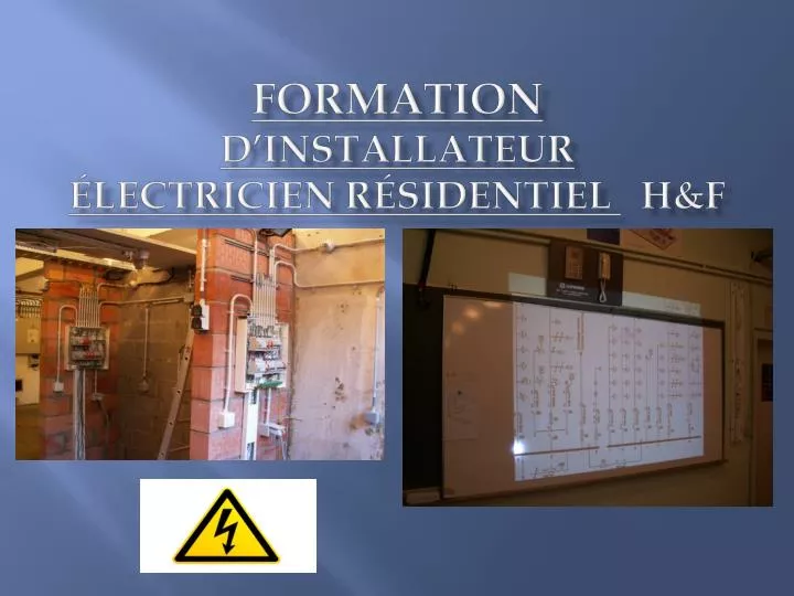 formation d installateur lectricien r sidentiel h f