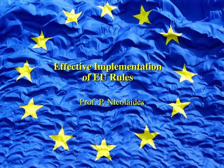 effective implementation of eu rules