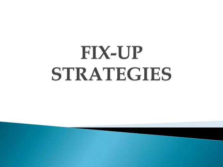 fix up strategies