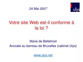 votre site web est il conforme la loi