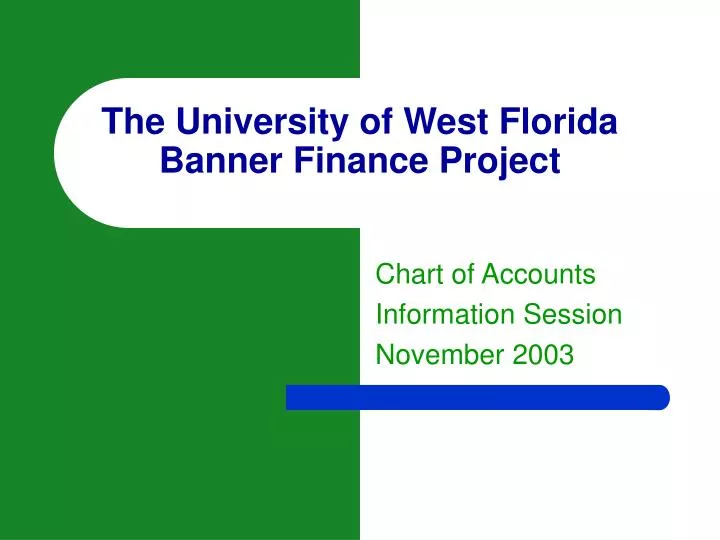 the university of west florida banner finance project