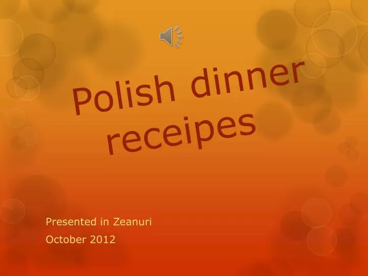polish dinner receipes