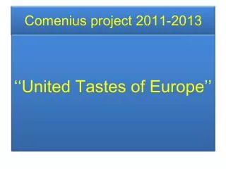 Comenius project 2011-2013