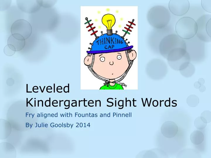 leveled kindergarten sight words