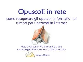 opuscoli in rete