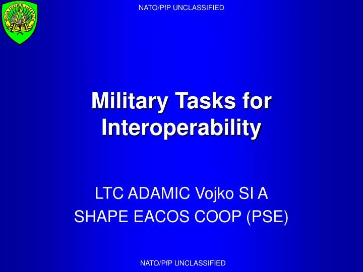 military tasks for interoperability