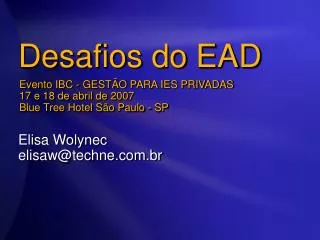 desafios do ead