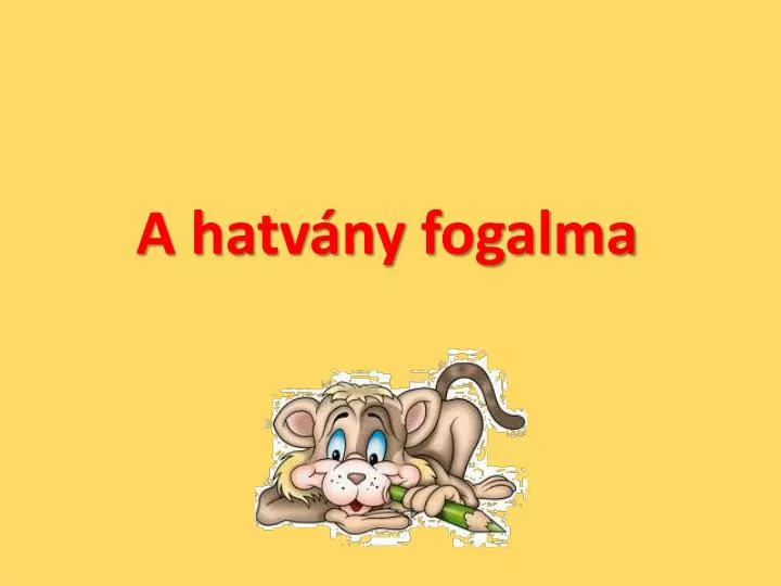 a hatv ny fogalma